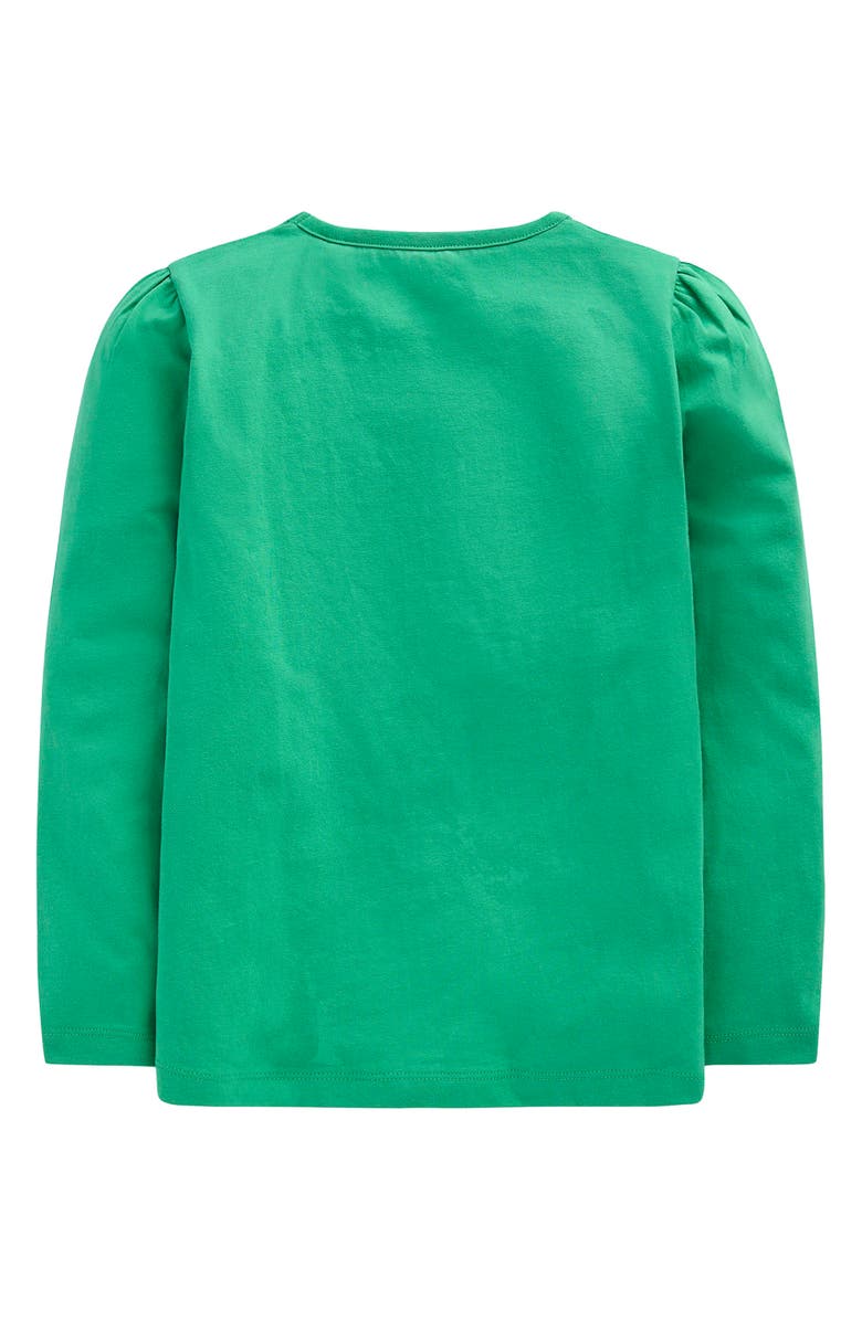 Mini Boden Kids' Puff Sleeve Appliqué T-Shirt, Alternate, color, 