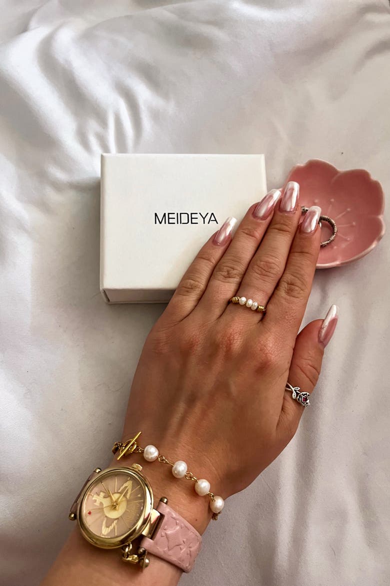 Pearl Fidget Ring, Alternate, color, Gold With Pearl