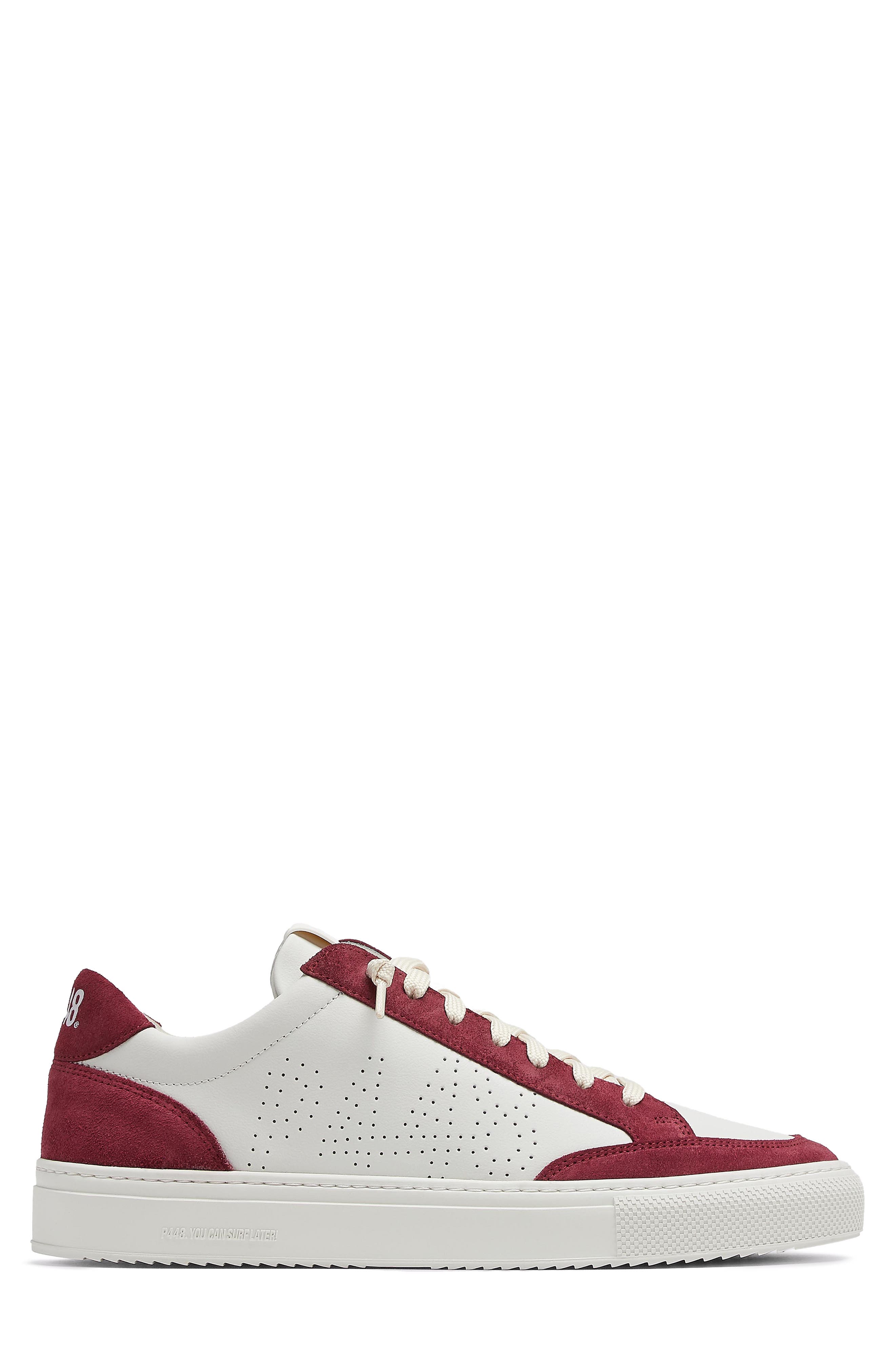 Perforated Sneaker, Alternate, color, PORP-WHITE