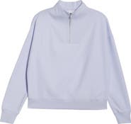 Zella Cozy Bouclé Quarter Zip Sweatshirt