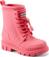 Hunter Kids' Stamp Waterproof Lace-Up Rain Boot