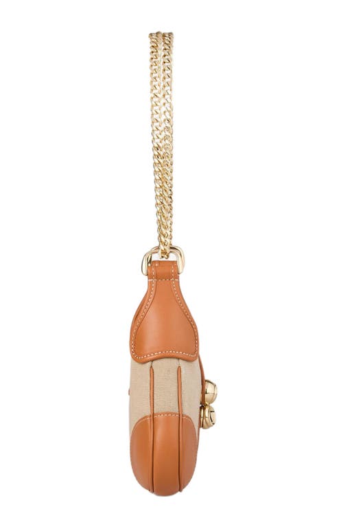 Sandro Womens Naturels Hardware-embellished Canvas And Leather Shoulder Bag In Beige