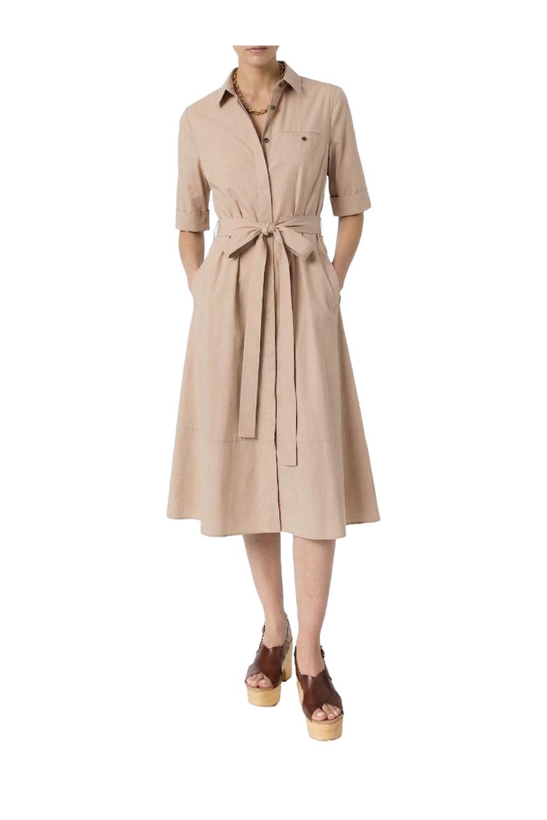 Rana Midi Shirt Dress, Alternate, color, Beige
