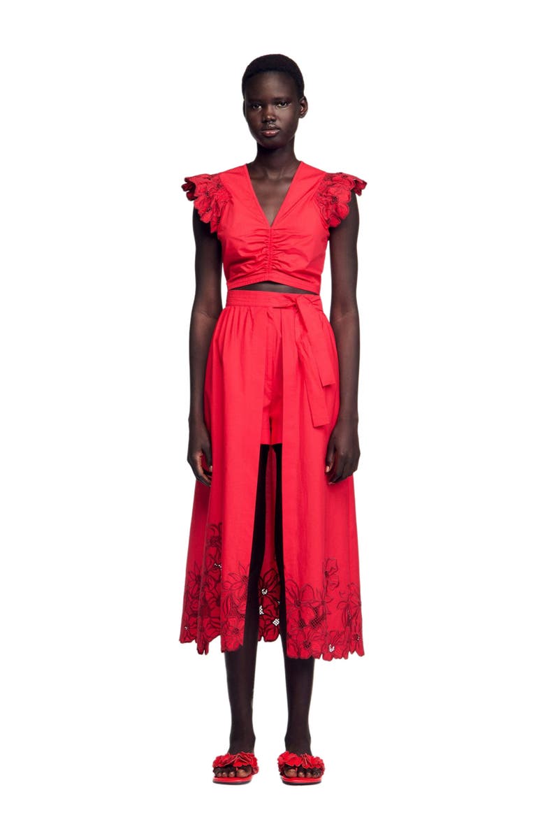 SANDRO Floral skort, Alternate, color, 