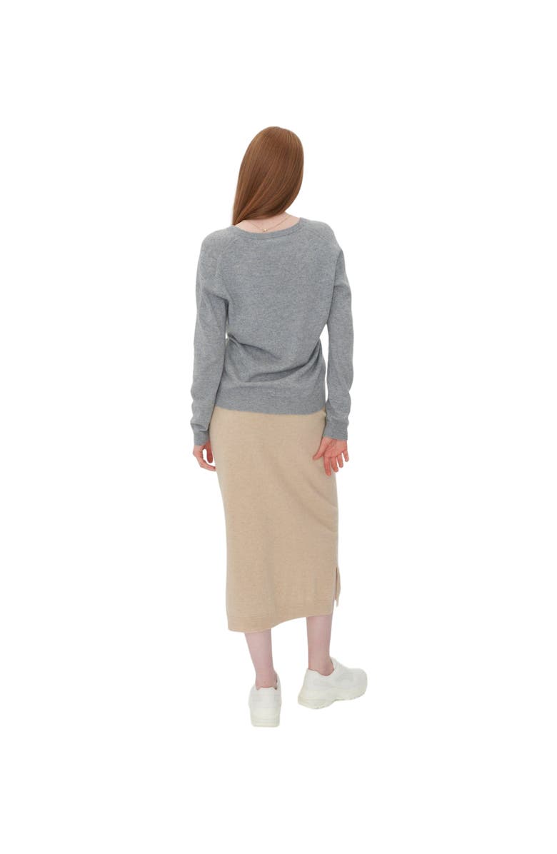 GOBI Mongolian Cashmere Essential Cashmere V-Neck Sweater, Alternate, color, Vapor Blue