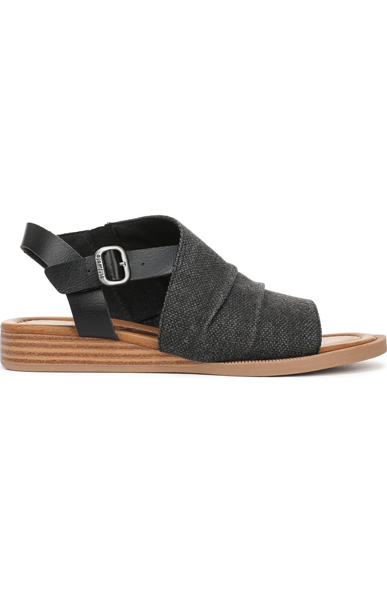 Blowfish Malibu Aspire Wedge Sandal, Alternate, color, Black Canvas/ Faux Leather