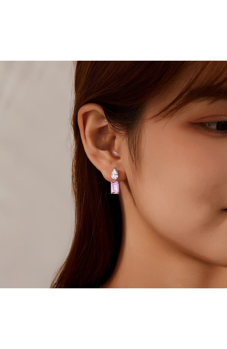 Lafonn Lab Created Sapphire Drop Earrings, Alternate, color,