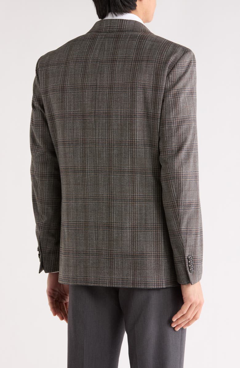 Tommy Hilfiger Plaid Notch Lapel Sport Coat, Alternate, color, Taupe/ Brown