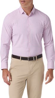 Mizzen+Main Leeward Trim Fit Plaid Performance Button-Up Shirt
