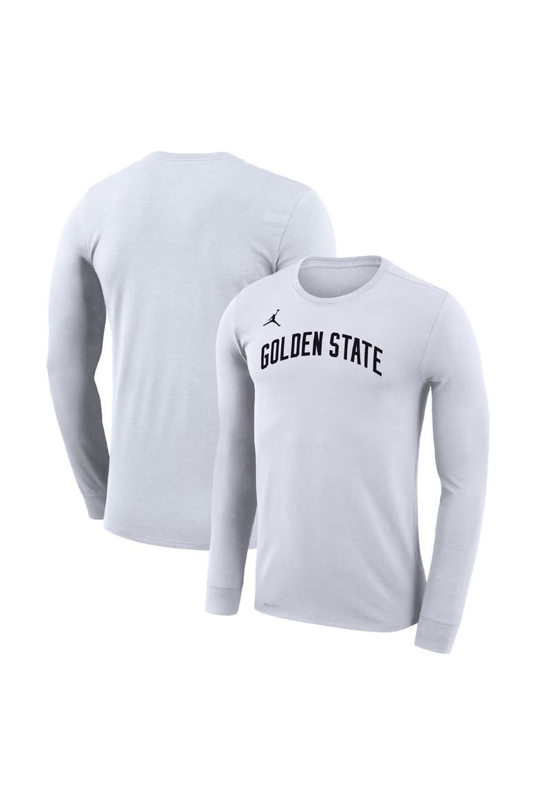 Unisex Jordan Brand White Golden State Warriors Statement Edition Legend Performance Long Sleeve T-Shirt, Main, color, White