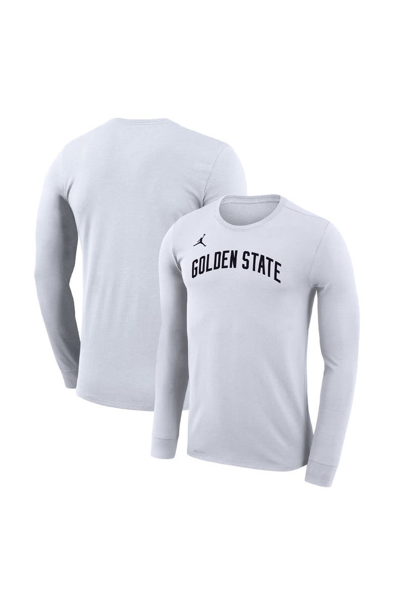 Jordan Brand Unisex Jordan Brand White Golden State Warriors Statement Edition Legend Performance Long Sleeve T-Shirt, Main, color, White