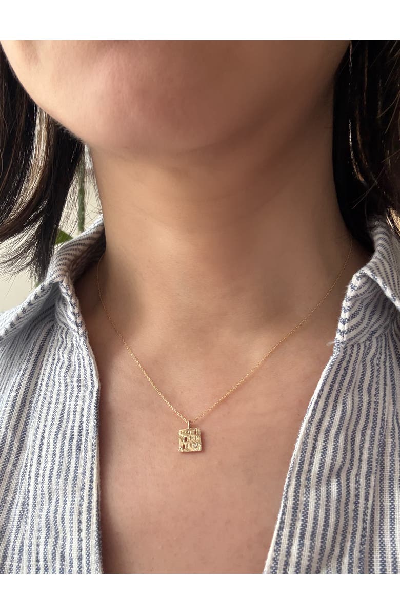 Linn Designs 14K Sanctuary Square Diamond Necklace, Alternate, color, Gold