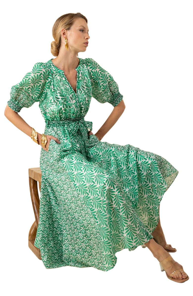 Hale Bob Estella Organza Maxi Dress, Alternate, color, 