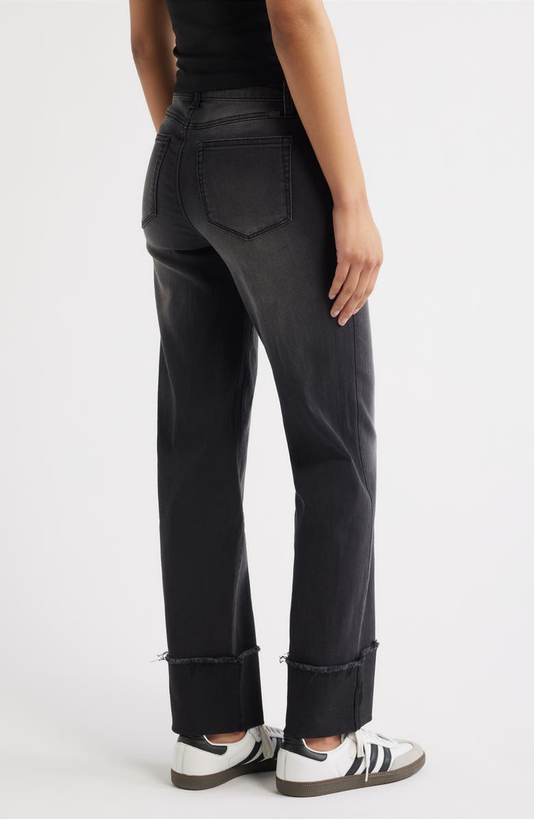 1822 Denim Cuffed Raw Hem Straight Leg Jeans, Alternate, color, Watson