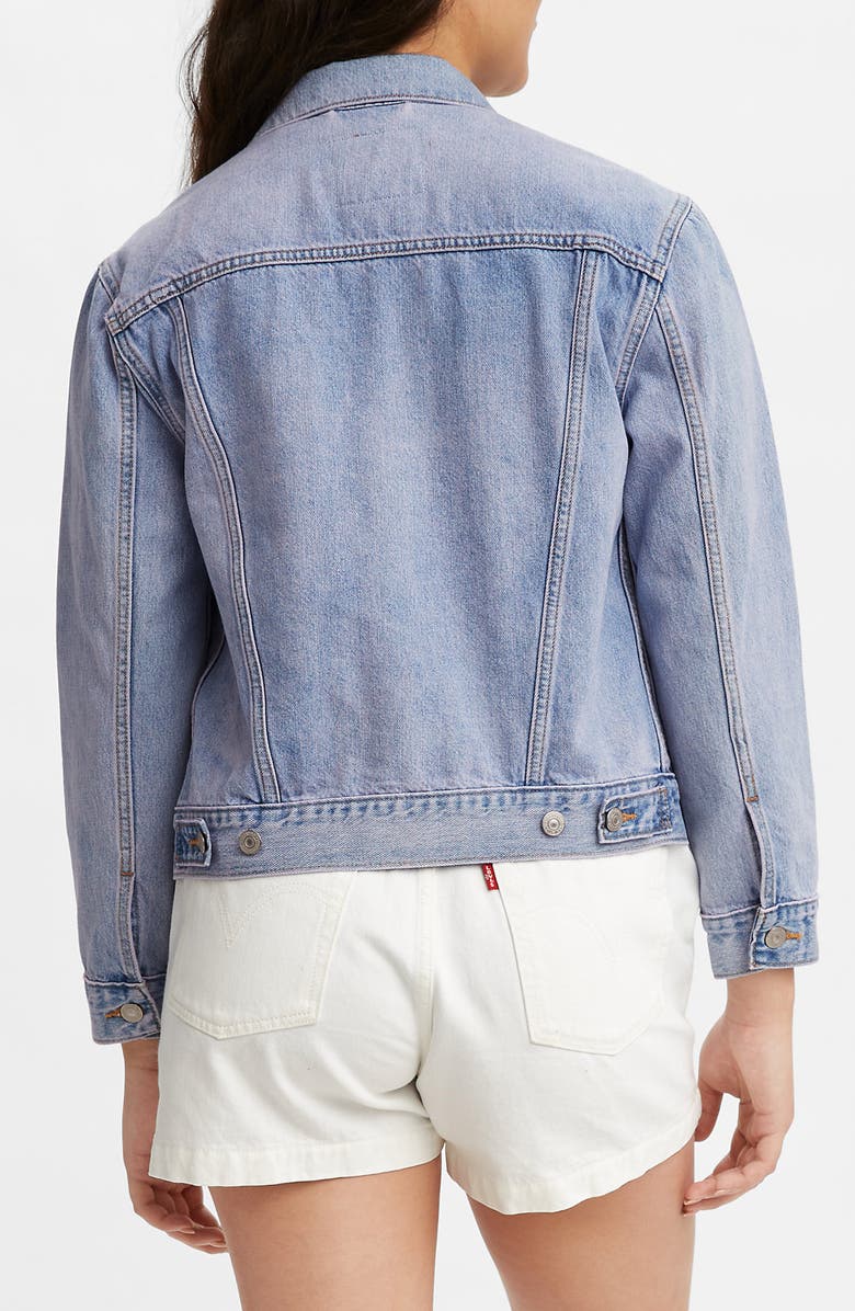 Levi's<sup>®</sup> Ex-Boyfriend Denim Trucker Jacket, Alternate, color,