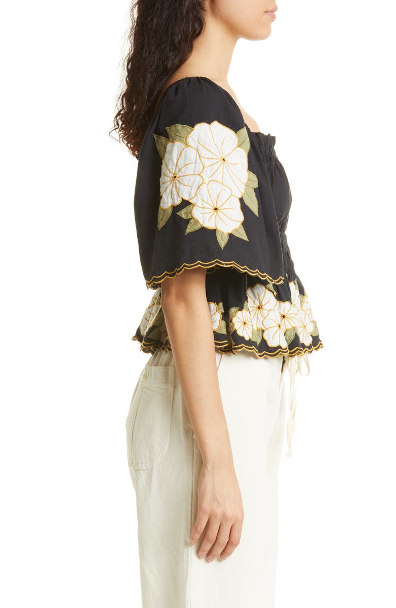 THE GREAT. The Wanderlust Smocked Top, Alternate, color,