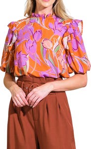 FLYING TOMATO Floral Print Top