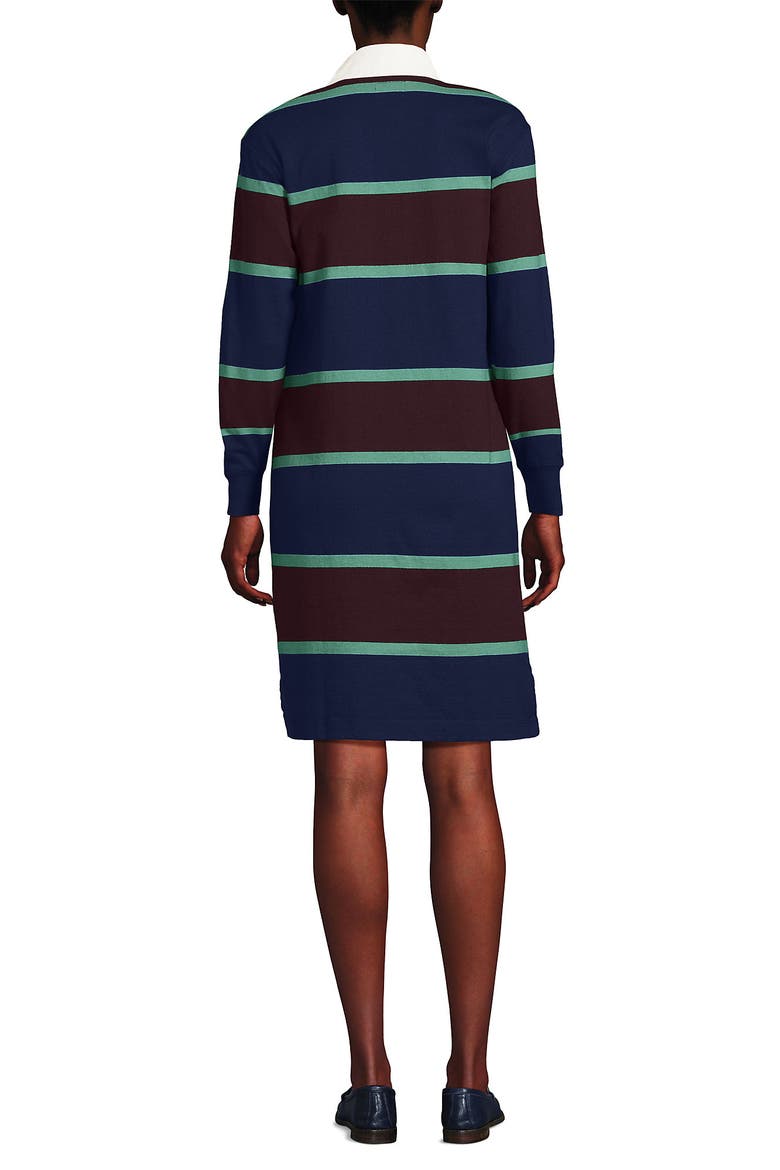 Rugby Dress, Alternate, color, Deep Sea Navy/Burgundy Stripes