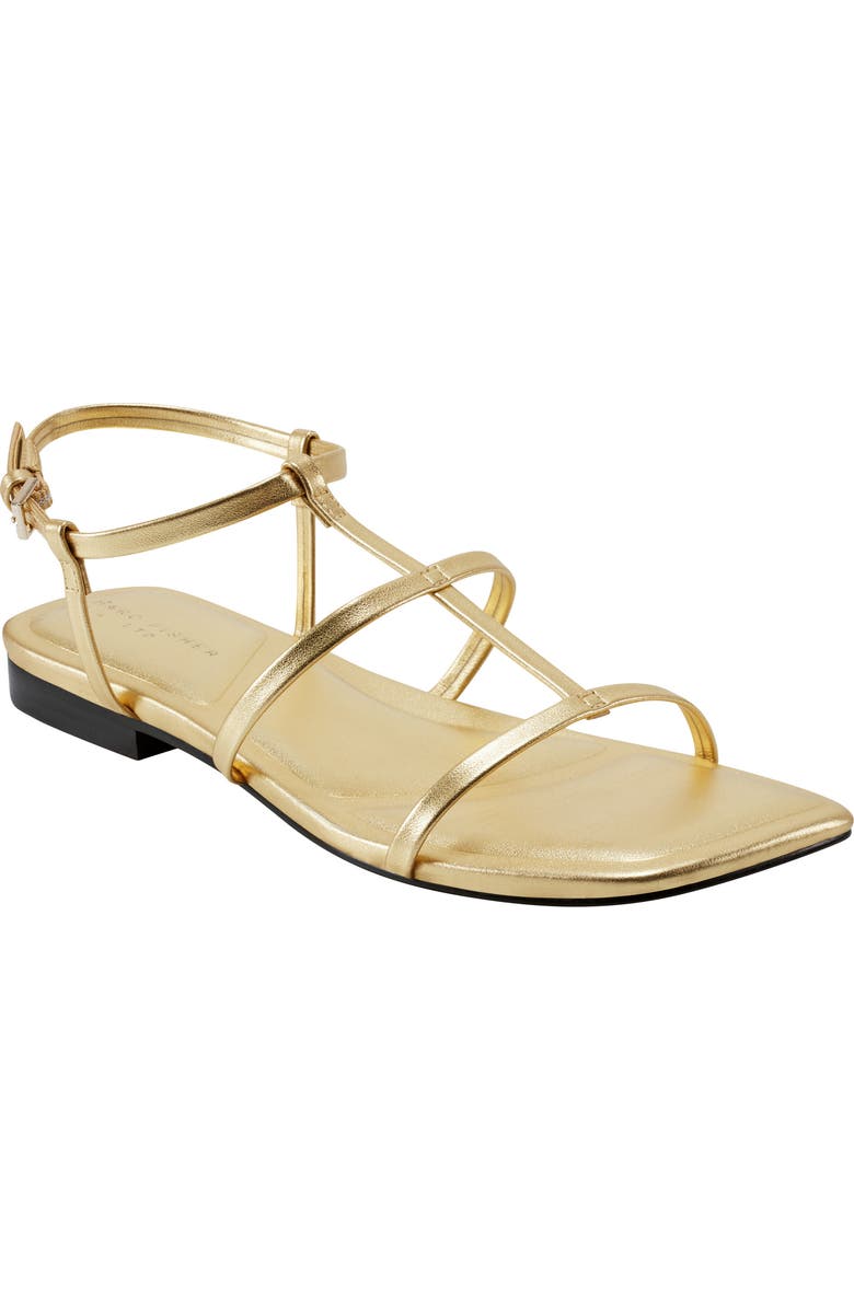 Marc Fisher LTD Marris Sandal, Main, color, Metallic Gold