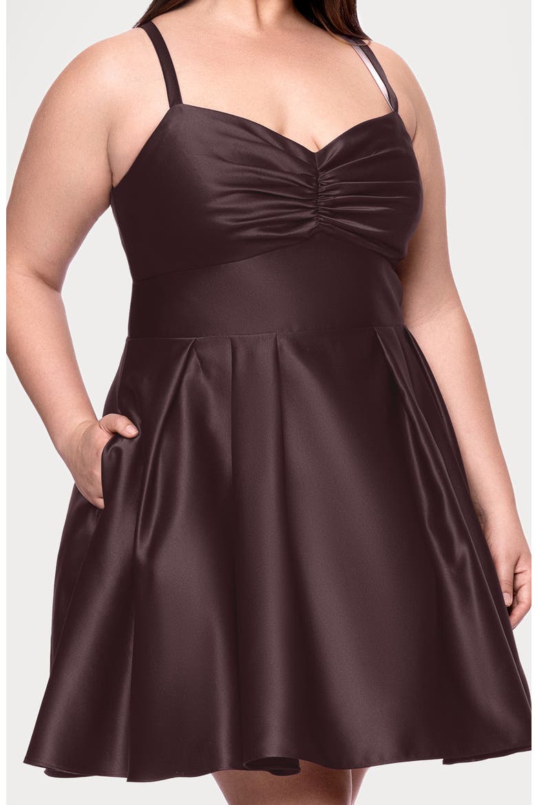 L'Amour Party Minidress, Alternate, color, BROWN