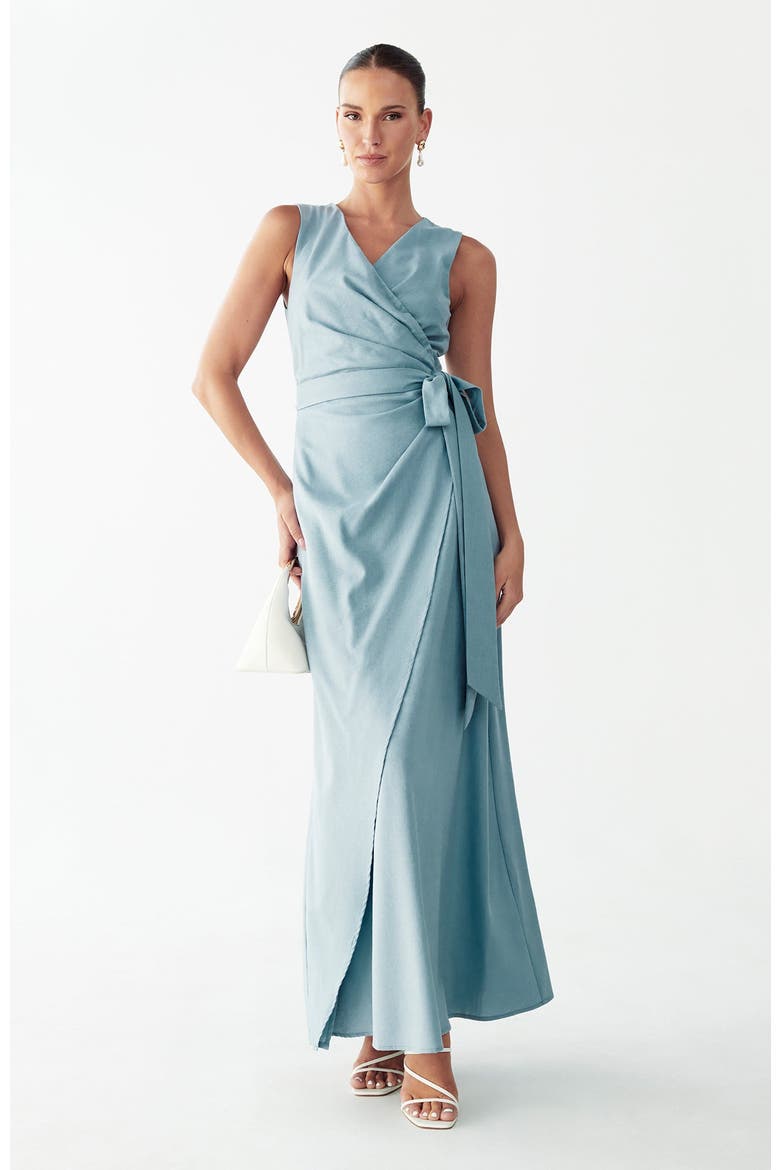 Hattie Maxi Dress, Alternate, color, Dusty Blue