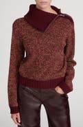 FRAME Marled Zip Sweater