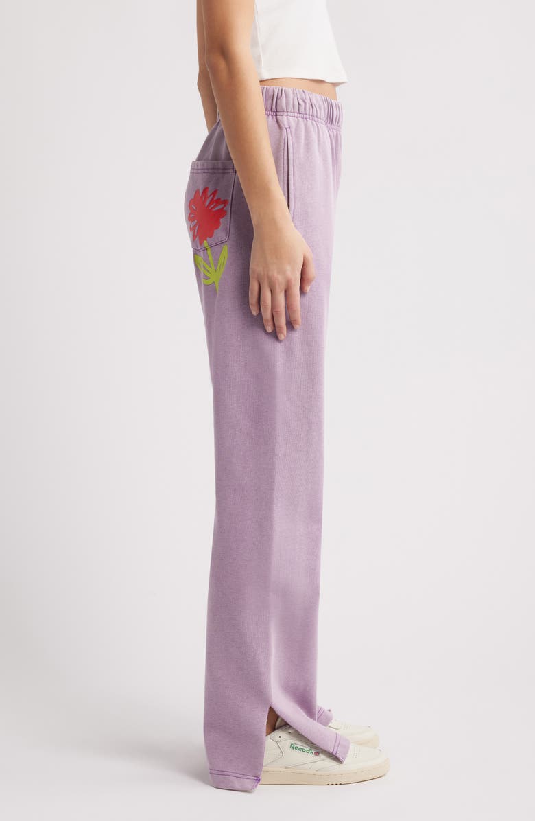 THE MAYFAIR GROUP You Deserve Flowers French Terry Graphic Sweatpants, Alternate, color, 