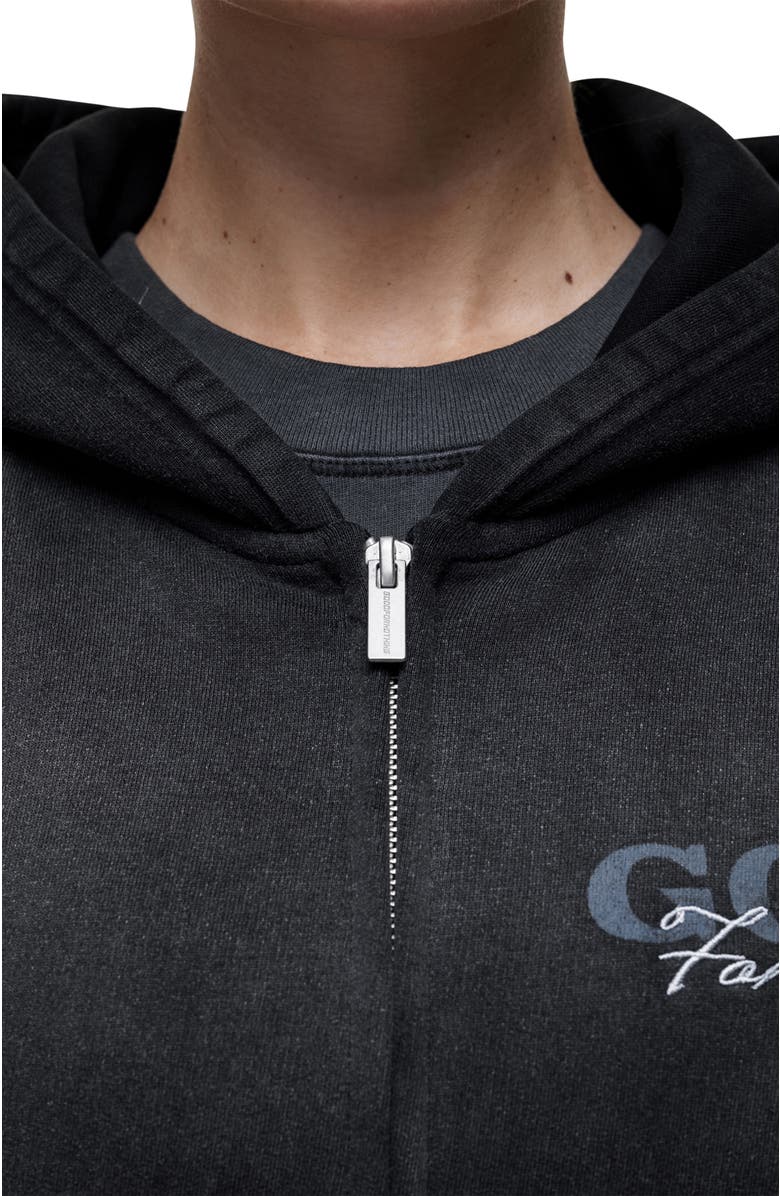 Good For Nothing Alaska Black Zip Hoodie, Alternate, color, Black