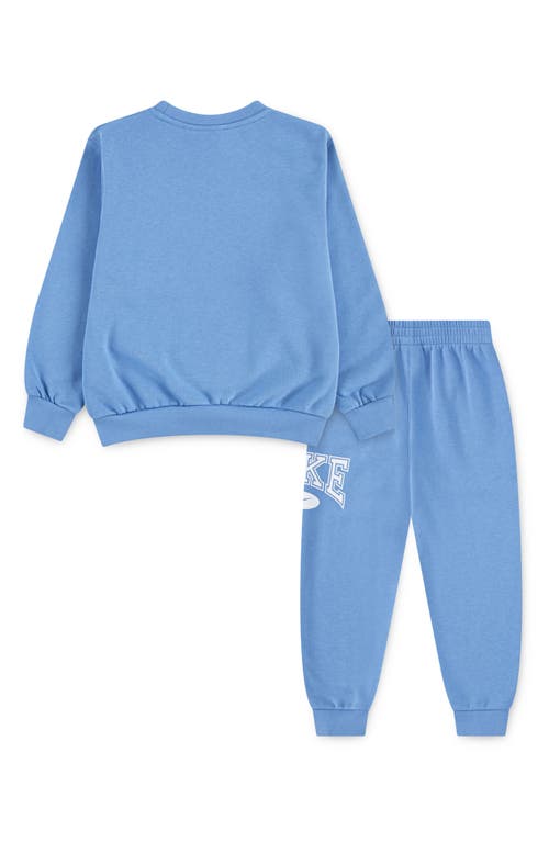 Nike Little Boys Gameday Essentials 2-piece Crewneck Sweatshirt And Pants Set In Blue
