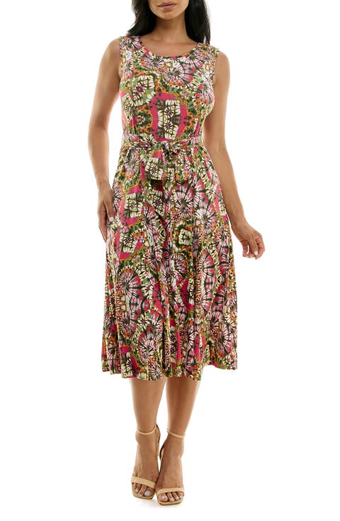 Crewneck Sleeveless Midi Dress