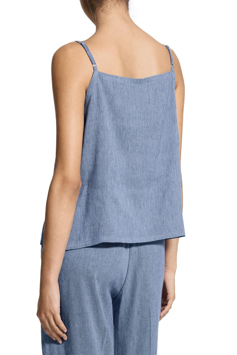 Apron Front Linen Blend Twill Camisole, Alternate, color, LIGHT DENIM