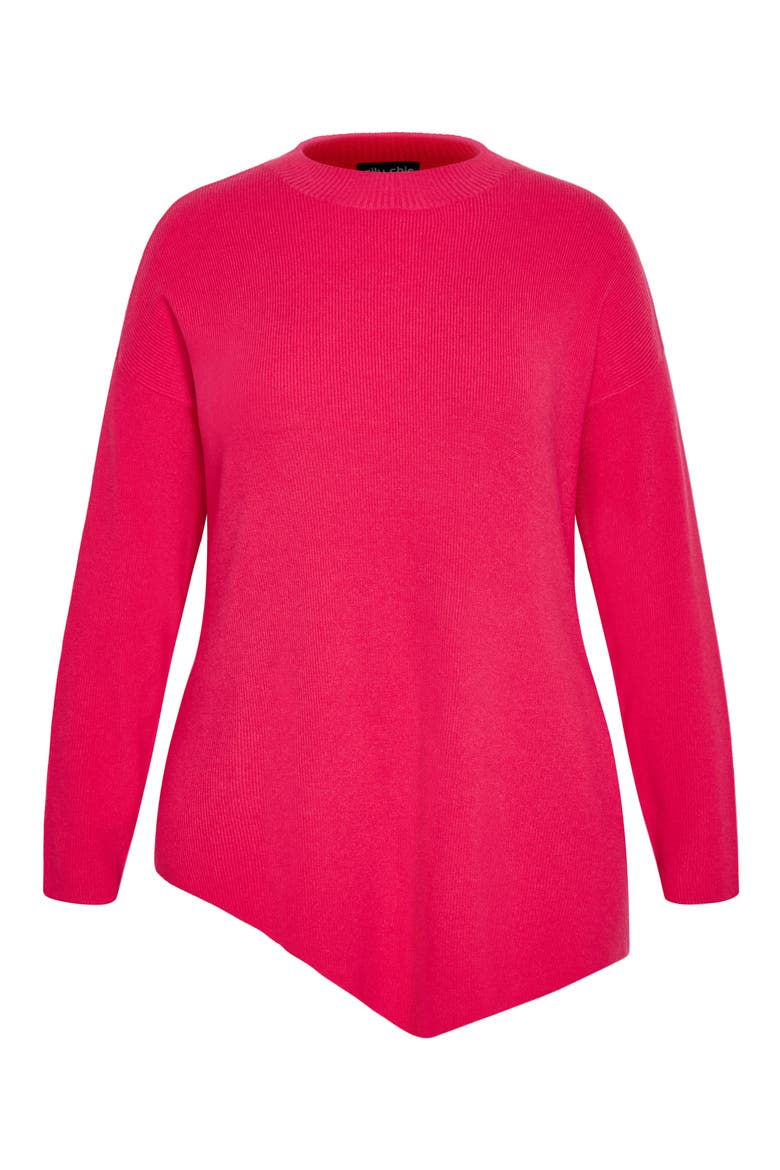 Bonnie Asymmetric Sweater, Alternate, color, PINK