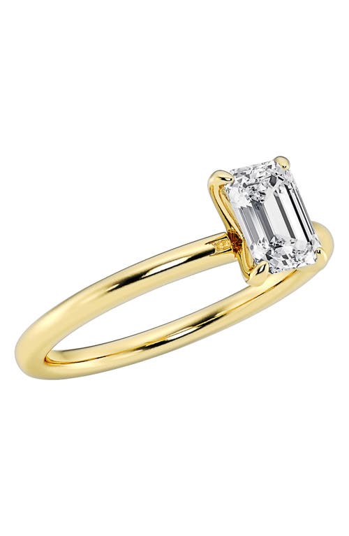 Badgley Mischka Collection Emerald Cut Lab Created Diamond Engagement Ring In Yellow