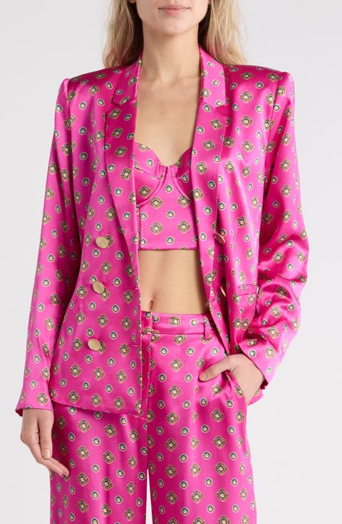 Colin Double Breasted Silk Blazer
