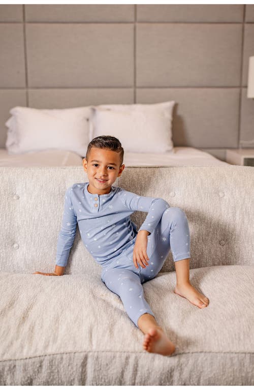 Pouf Boys Snowflake Pj In Blue