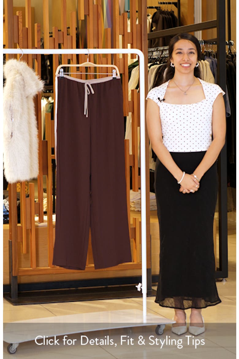 Side Stripe Drawstring Wide Leg Pants video