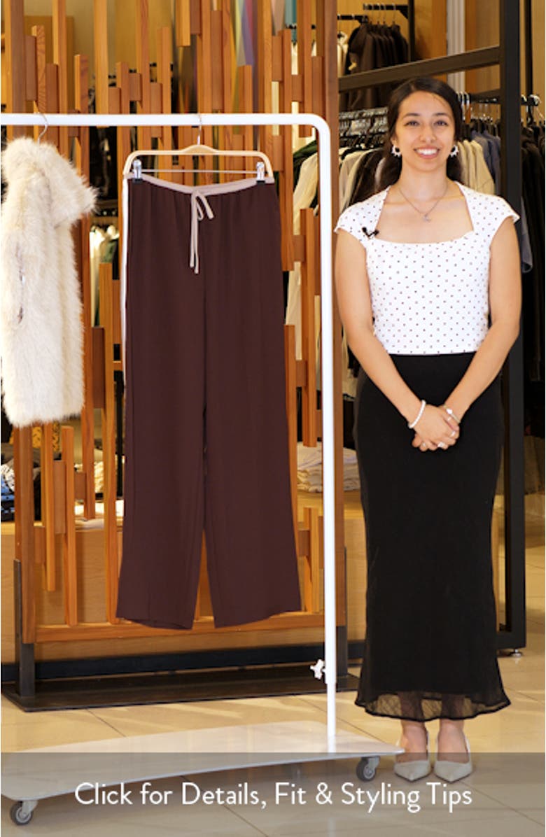 Side Stripe Drawstring Wide Leg Pants, sales video thumbnail