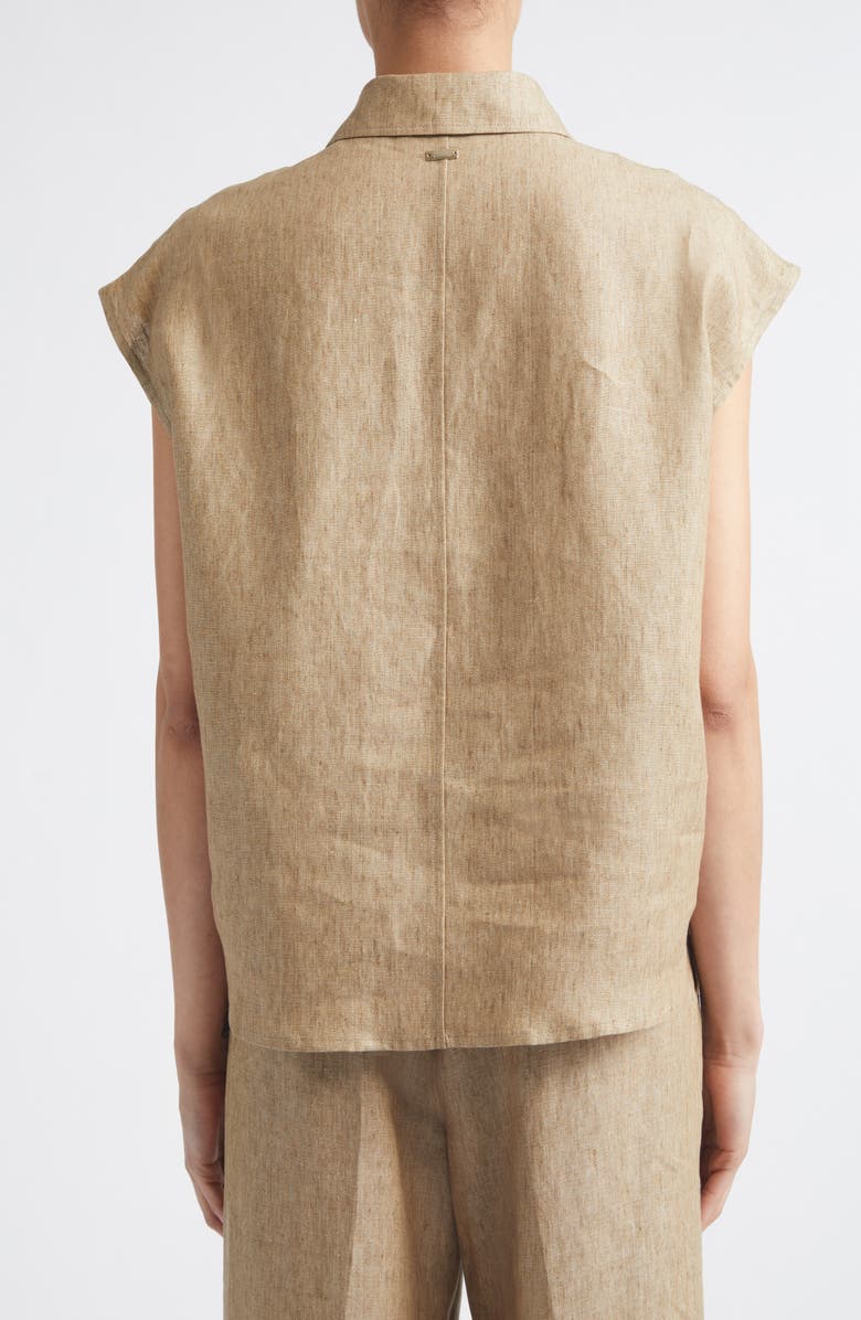 Herno New Linen Water Repellent Boxy Vest, Alternate, color, 2000 Sand