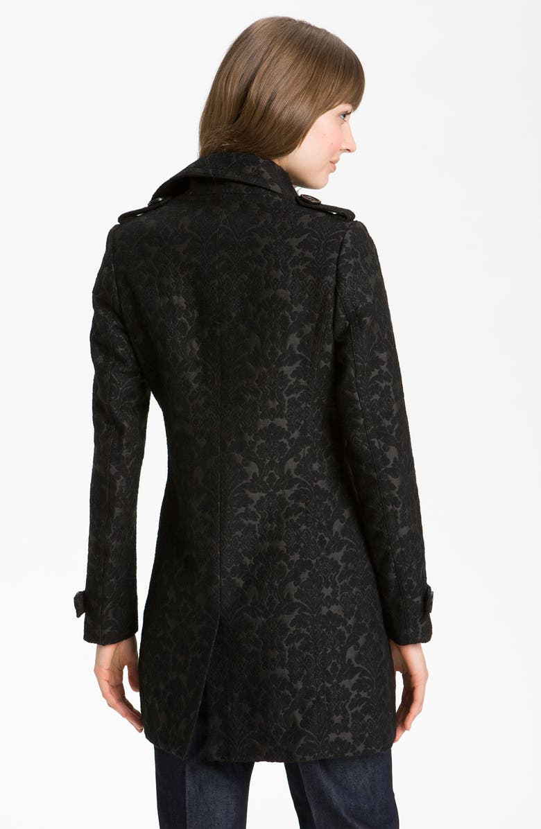 Kristen Blake Brocade Double Breasted Coat, Alternate, color, 