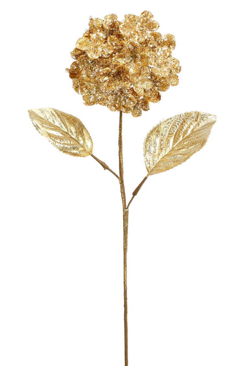 Hydrangea Spray, Set of 12, Main, color, Shimmering Gold