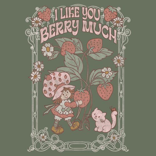 Strawberry Shortcake I Like You Berry Much Graphic T-shirt In Green