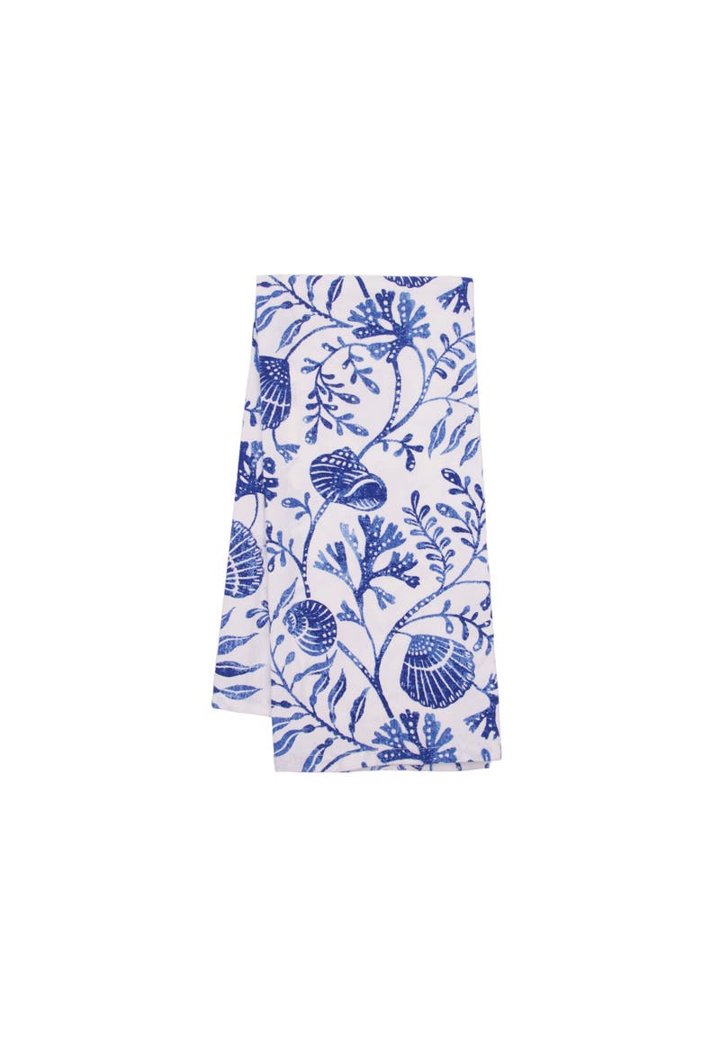 Blue Reef Kitchen and Bathroom Embroidered Hand Towel, Main, color, Blue