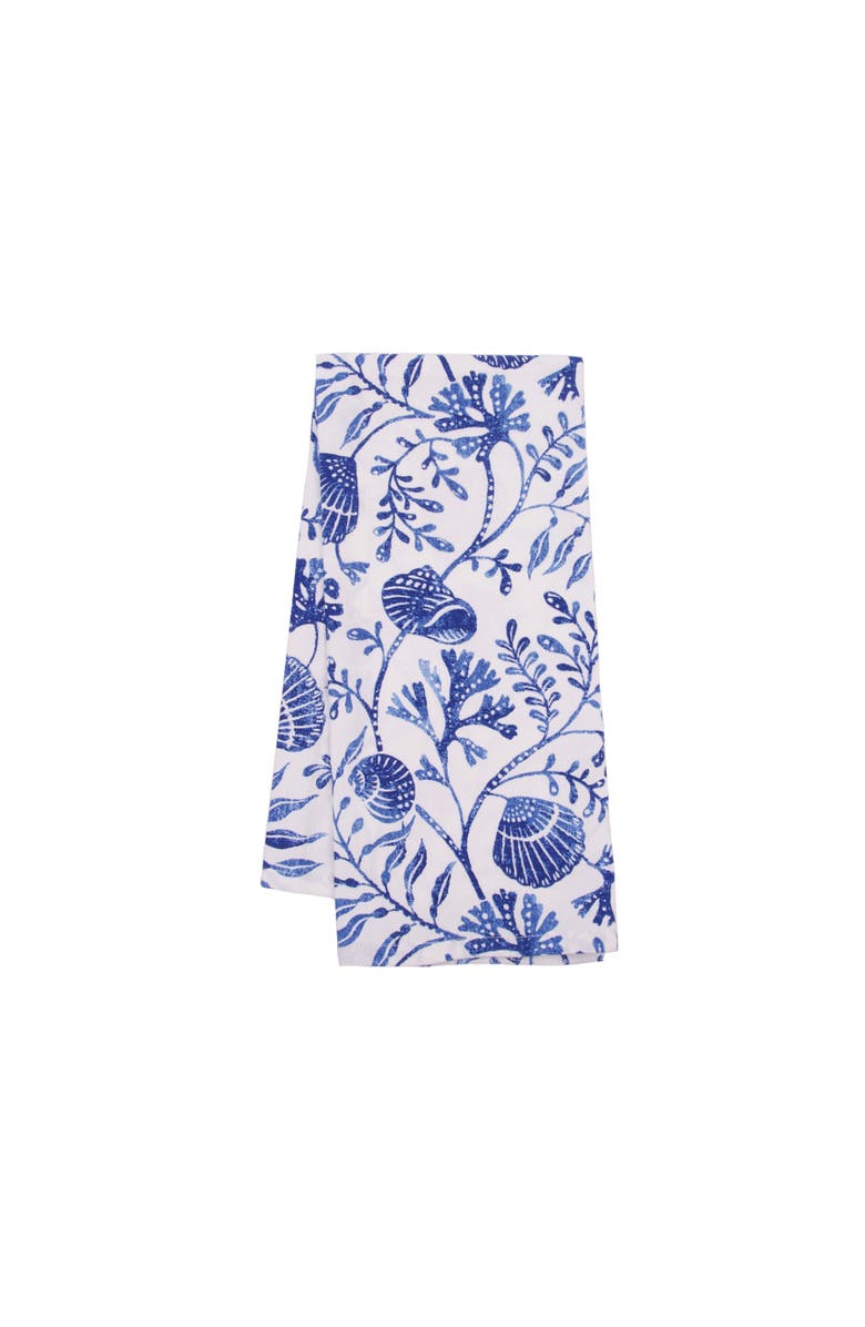 C&F Home Blue Reef Kitchen and Bathroom Embroidered Hand Towel, Main, color, Blue