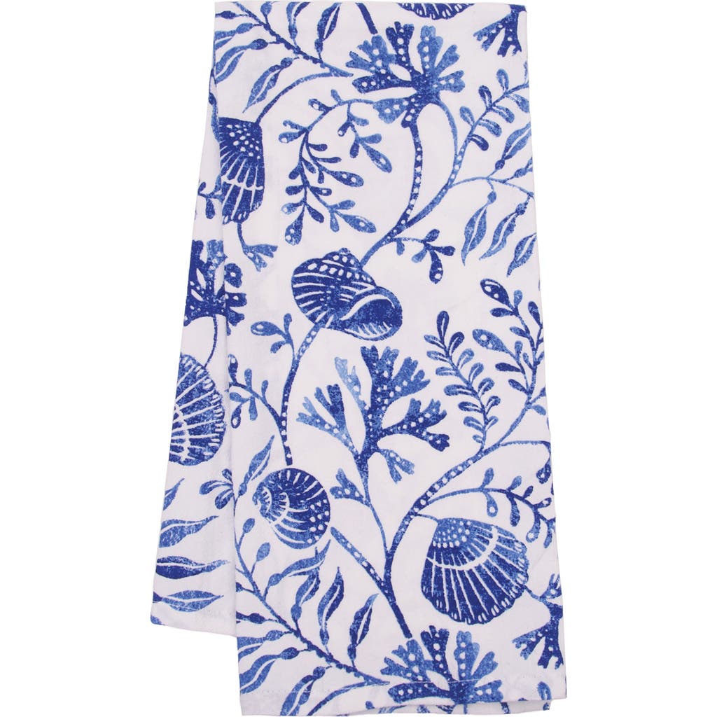 C & F Home C&f Home Blue Reef Kitchen And Bathroom Embroidered Hand Towel In Blue