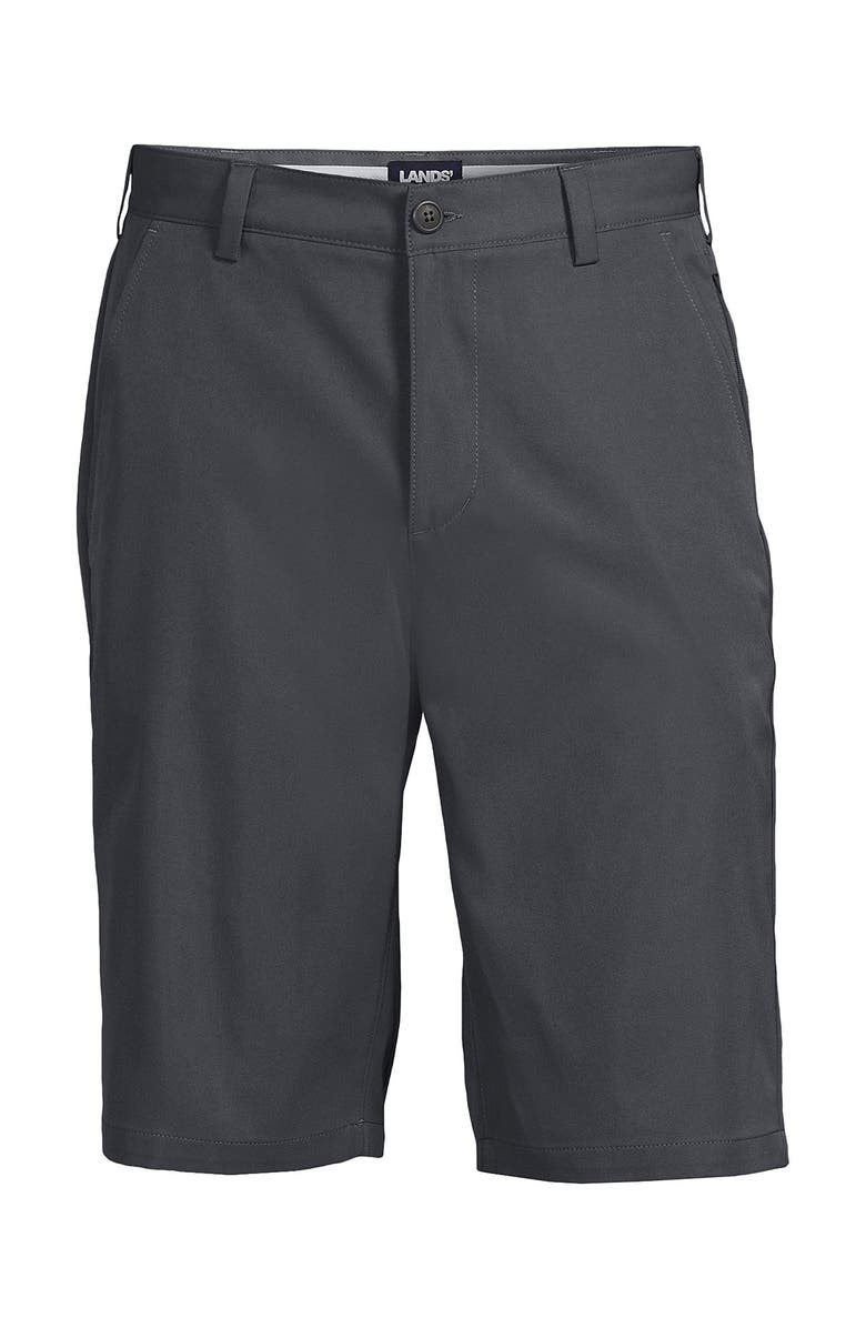 Lands' End School Uniform  Active Chino Shorts, Alternate, color, Arctic Gray