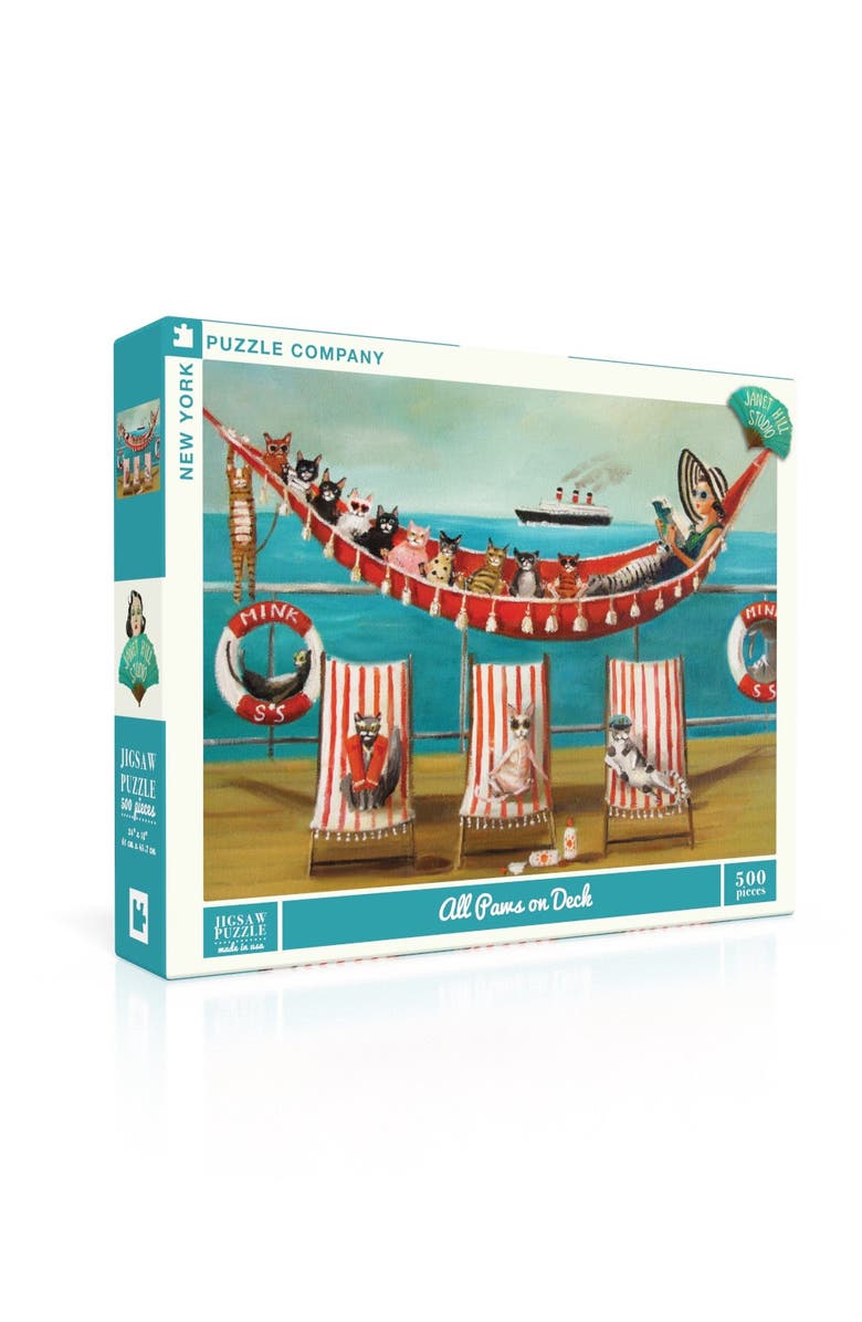 NEW YORK PUZZLE COMPANY All Paws on Deck 500 Piece Puzzle, Alternate, color, NO COLOR