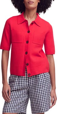 Boden Knit Button-up Top