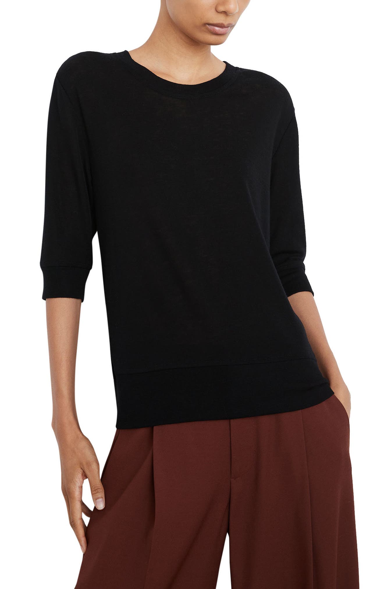 Elbow Sleeve Wool & Cashmere Sweater