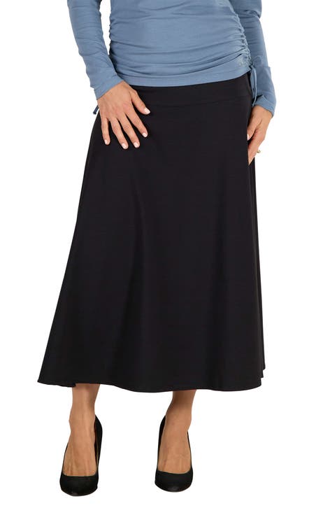 A-Line UPF Midi Skirt