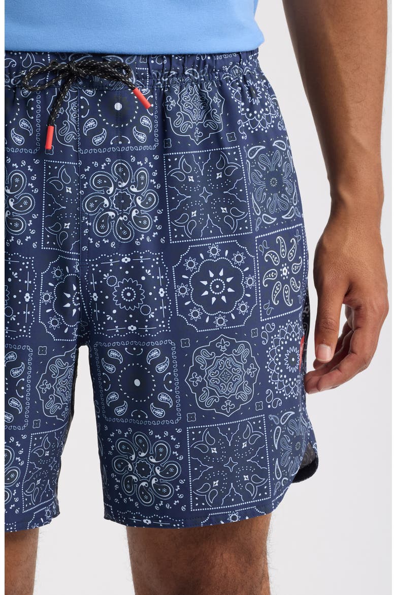 Luka 7-Inch Lined Performance Shorts, Alternate, color, PAISLEY TILE NAVY
